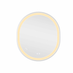 Дзеркало Qtap Gemini 800х700 з LED-підсвічуванням Touch, з антизапотіванням, з димером, рег. темп. кольору (3000-6500K) Reverse QT2578R8071W