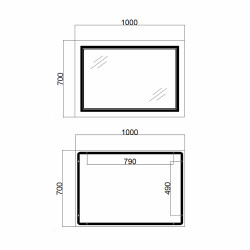 Дзеркало Qtap Cardinal 1000х700 з LED-підсвічуванням Touch, з антизапотіванням, з димером, рег. темп. кольору (3000-6500K) QT0478C10070 Дзеркало Qtap Cardinal 1000х700 з LED-підсвічуванням Touch, з антизапотіванням, з димером, рег. темп. кольору (3000-6500K) QT0478C10070