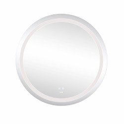 Дзеркало Lidz Aria R800 з LED-підсвічуванням Touch, з антизапотіванням, з димером, рег. яскравості LD78LR800