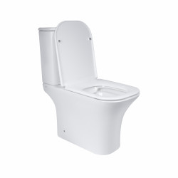 Унітаз-компакт Qtap Presto Quadro безободковий з сидінням Soft-close QT24221215AW