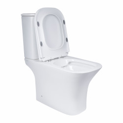 Унітаз-компакт Qtap Presto Quadro безободковий з сидінням Soft-close QT24221215AW