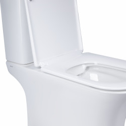 Унітаз-компакт Qtap Presto Quadro безободковий з сидінням Soft-close QT24221215AW