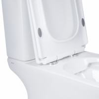 Унітаз-компакт Qtap Presto Quadro безободковий з сидінням Soft-close QT24221215AW
