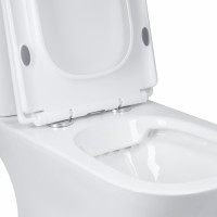 Унітаз-компакт Qtap Presto Quadro безободковий з сидінням Soft-close QT24221215AW