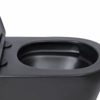 Унітаз підвісний Qtap Scorpio Ultra Quiet безобідковий з сидінням Soft-close MATT BLACK QT14332380AMB