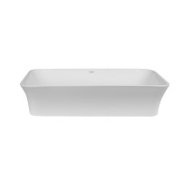 Раковина накладна Qtap Virgo N прямокутна без донного клапана WHITE QT18116308W