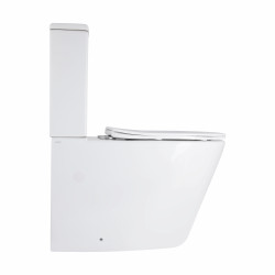 Унітаз підлоговий Qtap Vlasta Ultra Quiet безобідковий з сидінням Soft-close WHITE QT28228300W