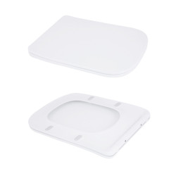 Унітаз підлоговий Qtap Aries Rimless безобідковий з сидінням Soft-close WHITE QT03228302W