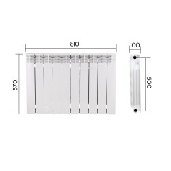 Радіатор біметалічний Thermo Alliance Bi-Vulcan PLUS 500/100 1,8 кг