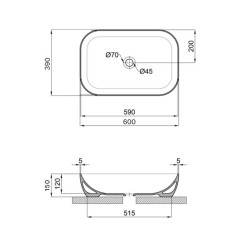 Раковина-чаша Qtap Robin 610x400x145 White QT13112143PW Раковина-чаша Qtap Robin 610x400x145 White QT13112143PW
