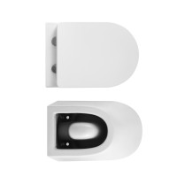 Унітаз підвісний Qtap Robin Ultra Quiet безобідковий з сідінням Soft-close 520x365x365 мм WHITE