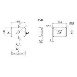 Раковина-чаша Qtap Aquarius 465x375x120 White QT21116302W Раковина-чаша Qtap Aquarius 465x375x120 White QT21116302W