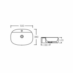 Раковина-чаша Qtap Scorpio 500x380x120 White QT14116533W