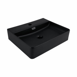 Раковина Qtap Nando LT 500х420х130 Matt black QT12116146AMB