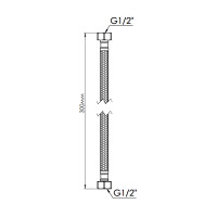 Шланг для води Thermo Alliance Standart 30 см NYLON 1/2"x1/2" ВВ TAS387W30