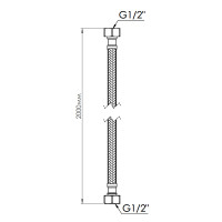 Шланг для води Thermo Alliance Standart 200 см NYLON 1/2"x1/2" ВВ TAS387W200