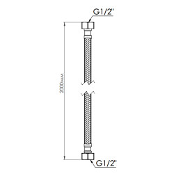 Шланг для води Thermo Alliance Standart 200 см NYLON 1/2"x1/2" ВВ TAS387W200 Шланг для води Thermo Alliance Standart 200 см NYLON 1/2"x1/2" ВВ TAS387W200
