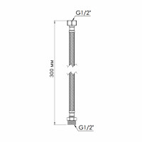 Шланг для води Thermo Alliance Standart 30 см NYLON 1/2"x1/2" ВЗ TAS388W30