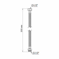 Шланг для води Thermo Alliance Standart 30 см NYLON 1/2"x1/2" ВЗ TAS388W30 Шланг для води Thermo Alliance Standart 30 см NYLON 1/2"x1/2" ВЗ TAS388W30