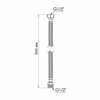 Шланг для води Thermo Alliance Standart 80 см NYLON 1/2"x1/2" ВЗ TAS388W80