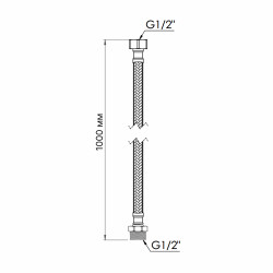 Шланг для води Thermo Alliance Standart 100 см NYLON 1/2"x1/2" ВЗ TAS388W100