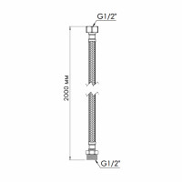Шланг для води Thermo Alliance Standart 200 см NYLON 1/2"x1/2" ВЗ TAS388W200