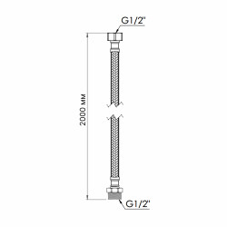 Шланг для води Thermo Alliance Standart 200 см NYLON 1/2"x1/2" ВЗ TAS388W200 Шланг для води Thermo Alliance Standart 200 см NYLON 1/2"x1/2" ВЗ TAS388W200
