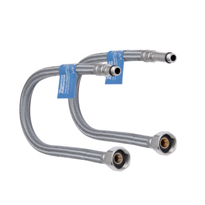 Шланг для підключення змішувача Thermo Alliance Standart (пара) 50 см NYLON M10x1/2"В TAS386W50 Шланг для підключення змішувача Thermo Alliance Standart (пара) 50 см NYLON M10x1/2"В TAS386W50