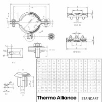 Хомут Thermo Alliance Standart 3" з чорною гумою (D87-92 мм) SD10076B