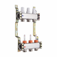 Колектор з витратомірами (нерж.) 1"х3 Icma № К073 Колектор з витратомірами (нерж.) 1"х3 Icma № К073