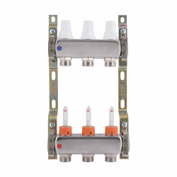 Колектор з витратомірами (нерж.) 1"х3 Icma № К073 Колектор з витратомірами (нерж.) 1"х3 Icma № К073