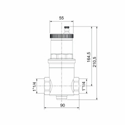 Повітровідвідник Icma автоматичний (дегазатор) 1 1/4" №740 Повітровідвідник Icma автоматичний (дегазатор) 1 1/4" №740