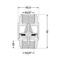 Зворотний клапан Thermo Alliance Base 1/2"ВВ Slim із латунним штоком TAB240W15S