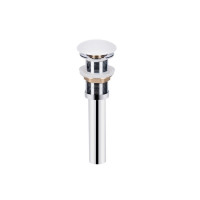 Комплект Qtap Virgo: Раковина накладна прамокутна 490х350х110 мм White + Донний клапан PU02