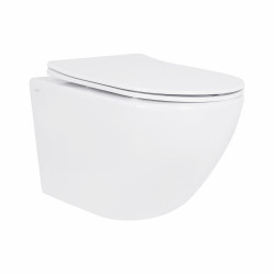 Унітаз підвісний Qtap Jay безобідковий з сідінням Soft-close QT07335175W