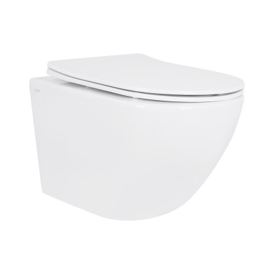 Унітаз підвісний Qtap Jay безобідковий з сідінням Soft-close QT07335175W Унітаз підвісний Qtap Jay безобідковий з сідінням Soft-close QT07335175W