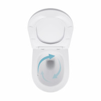 Унітаз підвісний Qtap Jay безобідковий з сідінням Soft-close QT07335175W