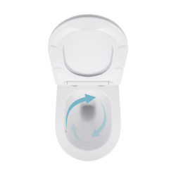 Унітаз підвісний Qtap Jay безобідковий з сідінням Soft-close QT07335175W