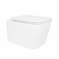 Унітаз підвісний Qtap Crow безобідковий з сідінням Soft-close QT05335170W
