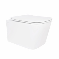 Унітаз підвісний Qtap Crow безобідковий з сідінням Soft-close QT05335170W