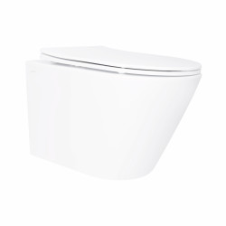 Унітаз підвісний Swan Ultra Quiet 520х360х320 мм, White, з сидінням Slim Duroplast/ Soft-close/ Quick Release QT16335180W Qtap Унітаз підвісний Swan Ultra Quiet 520х360х320 мм, White, з сидінням Slim Duroplast/ Soft-close/ Quick Release QT16335180W Qtap