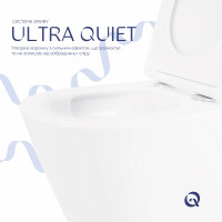Унітаз підвісний Swan Ultra Quiet 520х360х320 мм, White, з сидінням Slim Duroplast/ Soft-close/ Quick Release QT16335180W Qtap Унітаз підвісний Swan Ultra Quiet 520х360х320 мм, White, з сидінням Slim Duroplast/ Soft-close/ Quick Release QT16335180W Qtap