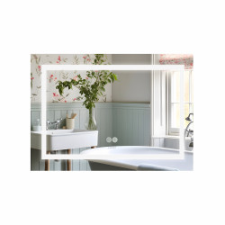 Дзеркало Lidz Kubis 800х600 з LED-підсвічуванням Touch, з антизапотіванням, з димером, рег. яскравості LD78LF9047400