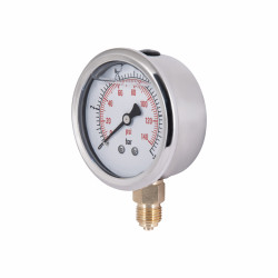 Манометр із гліцерином Thermo Alliancе Forte 10 бар, 1/4"З, нижнє підключення TAF170G10B Манометр із гліцерином Thermo Alliancе Forte 10 бар, 1/4"З, нижнє підключення TAF170G10B