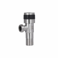 Кран кутовий Thermo Alliance Standart 1/2"ЗЗ нерж., з керам. буксою TAS345W1515SS