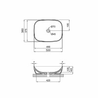 Раковина-чаша Qtap Cardinal 500х380х140 мм White QT04116302W