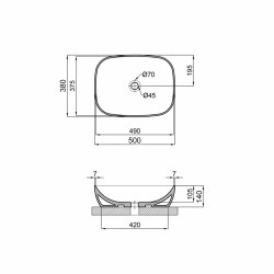 Раковина-чаша Qtap Cardinal 500х380х140 мм White QT04116302W Раковина-чаша Qtap Cardinal 500х380х140 мм White QT04116302W