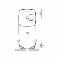 Раковина-чаша Qtap Kolibri 400х400х140 мм White QT10116303W