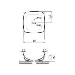 Раковина-чаша Qtap Kolibri 400х400х140 мм White QT10116303W Раковина-чаша Qtap Kolibri 400х400х140 мм White QT10116303W