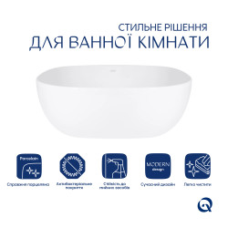 Раковина-чаша Qtap Kolibri 400х400х140 мм White QT10116303W Раковина-чаша Qtap Kolibri 400х400х140 мм White QT10116303W
